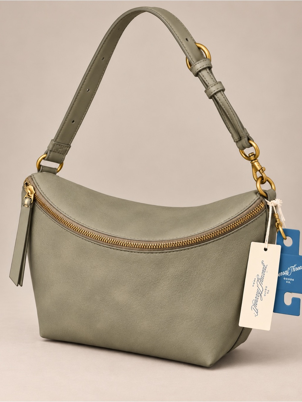 Universal Thread Olive Green Crescent Shoulder Bag with Gold Hardware